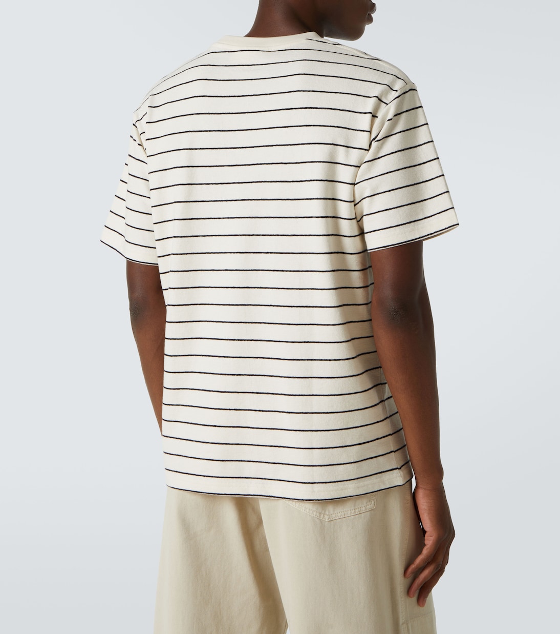 Striped cotton jersey T-shirt | Frame