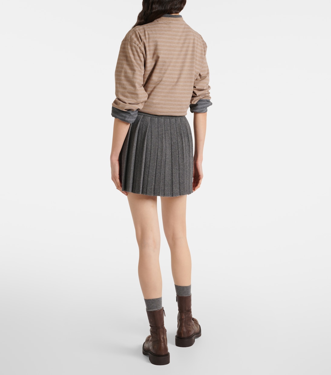Cashmere and wool miniskirt | Miu Miu