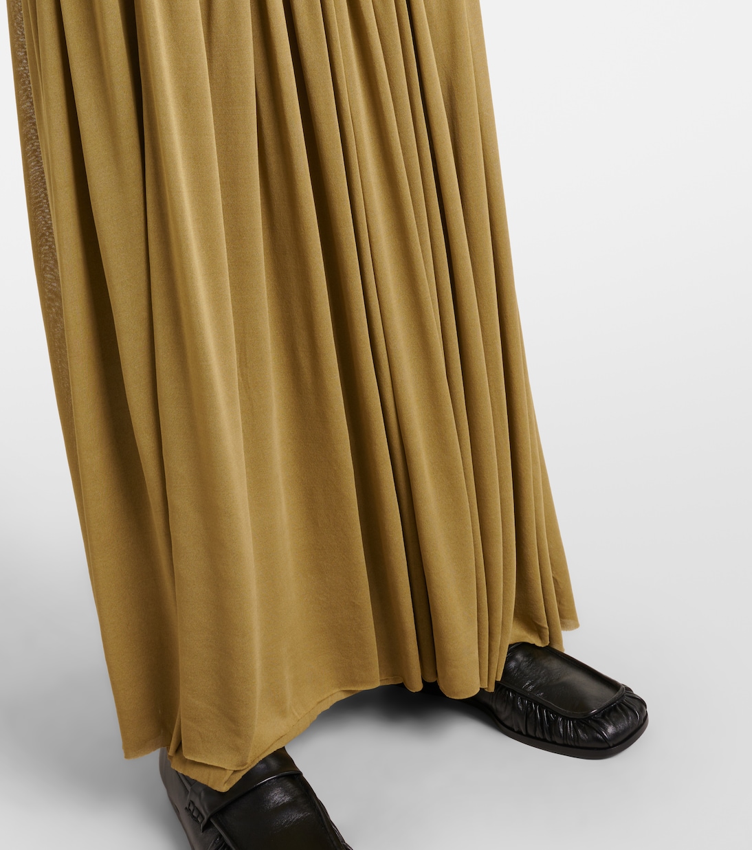 Shirred plissé maxi dress | Jil Sander