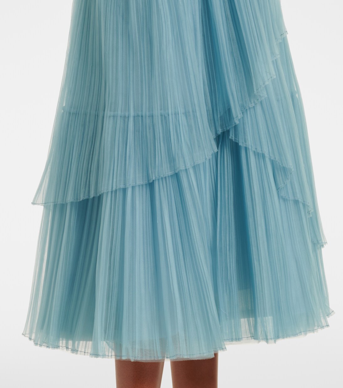 Dorea plissé tulle cocktail dress | Costarellos