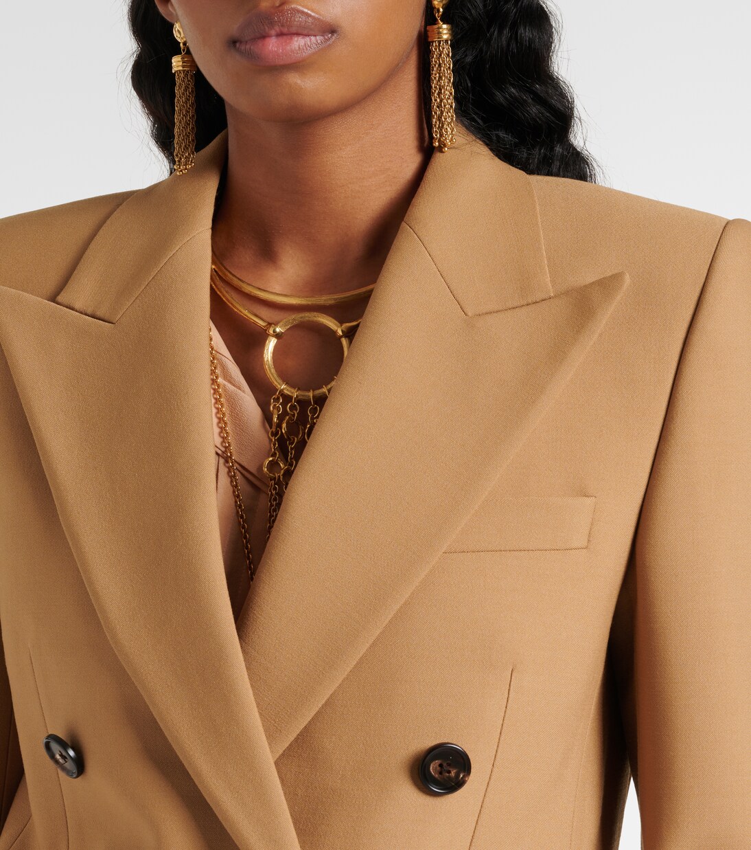 Wool grain de poudre blazer | Chloé