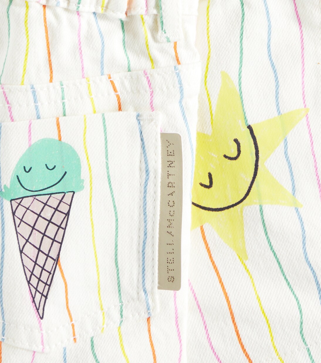Baby striped cotton shorts | Stella McCartney Kids
