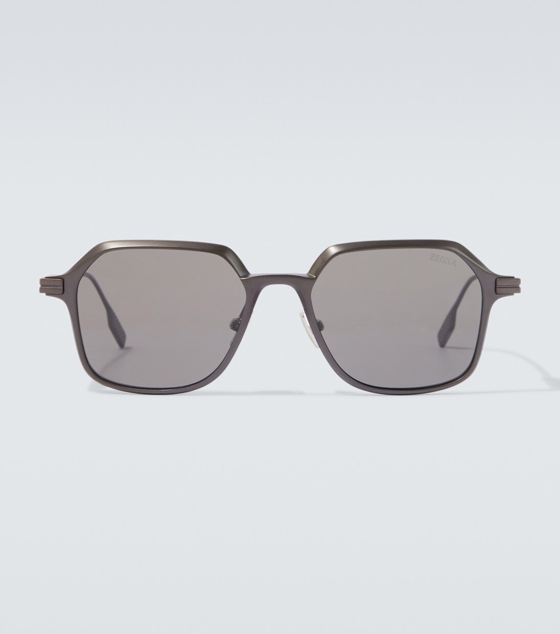 Oversized aluminum square sunglasses | Zegna