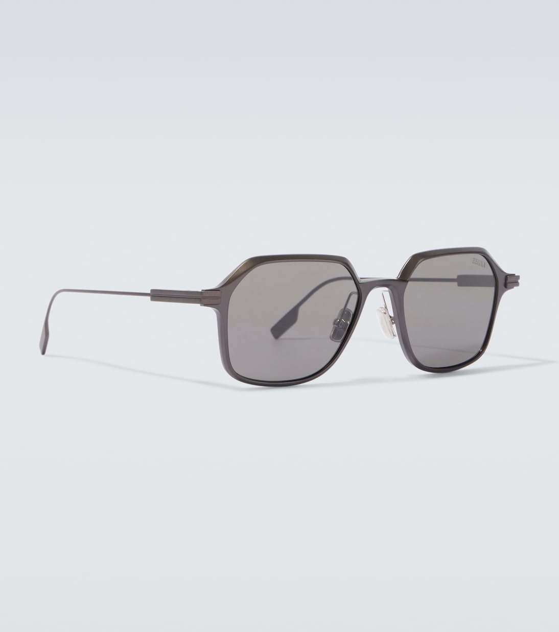 Oversized aluminum square sunglasses | Zegna