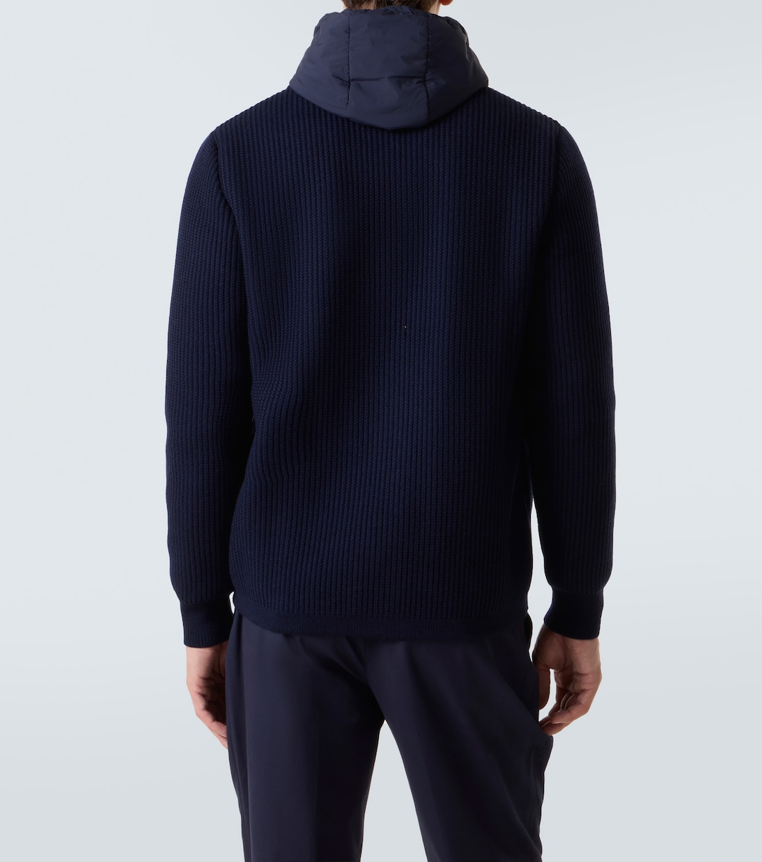 Layered wool and technical cardigan | Herno