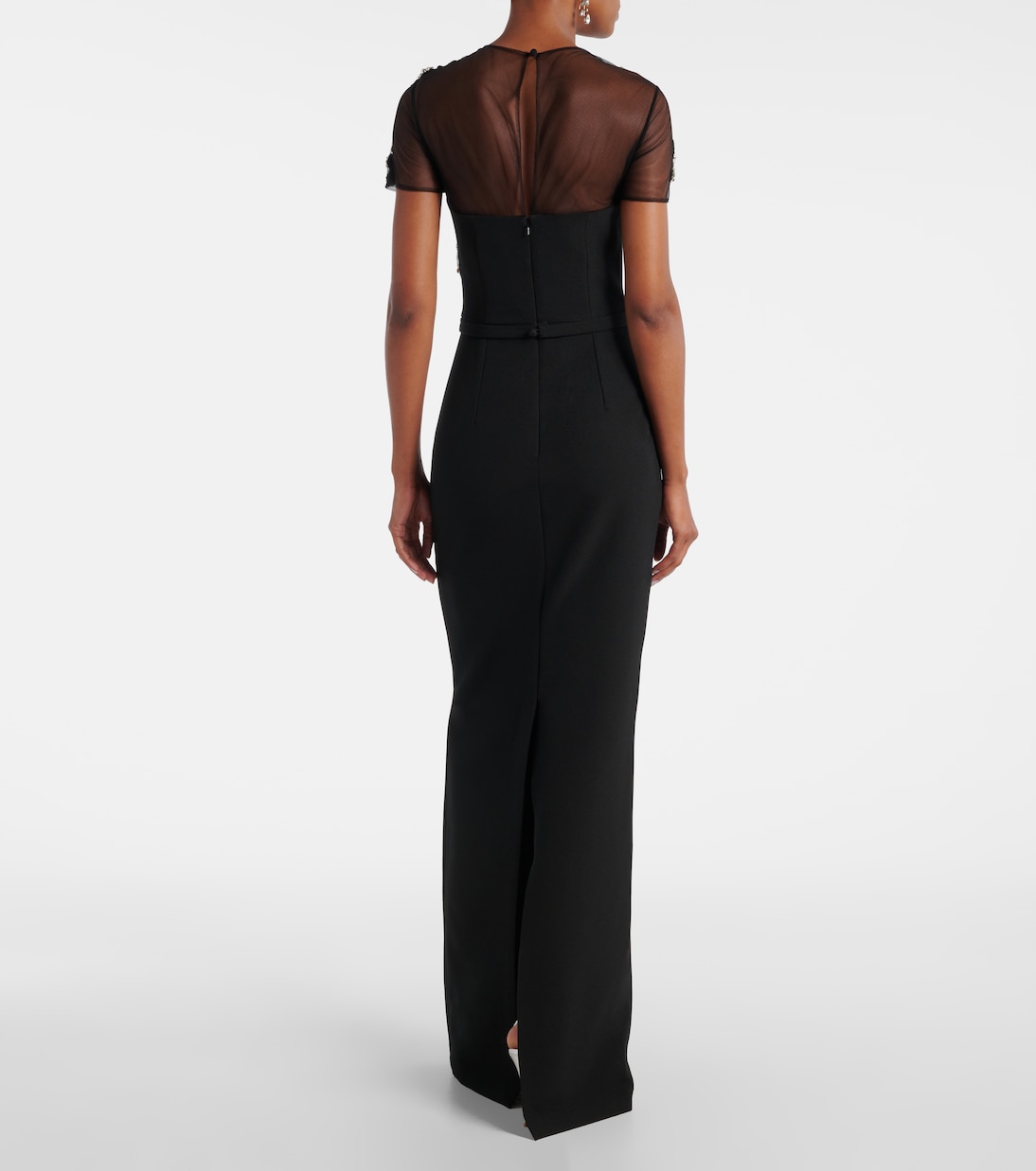 Embellished crêpe gown | Safiyaa