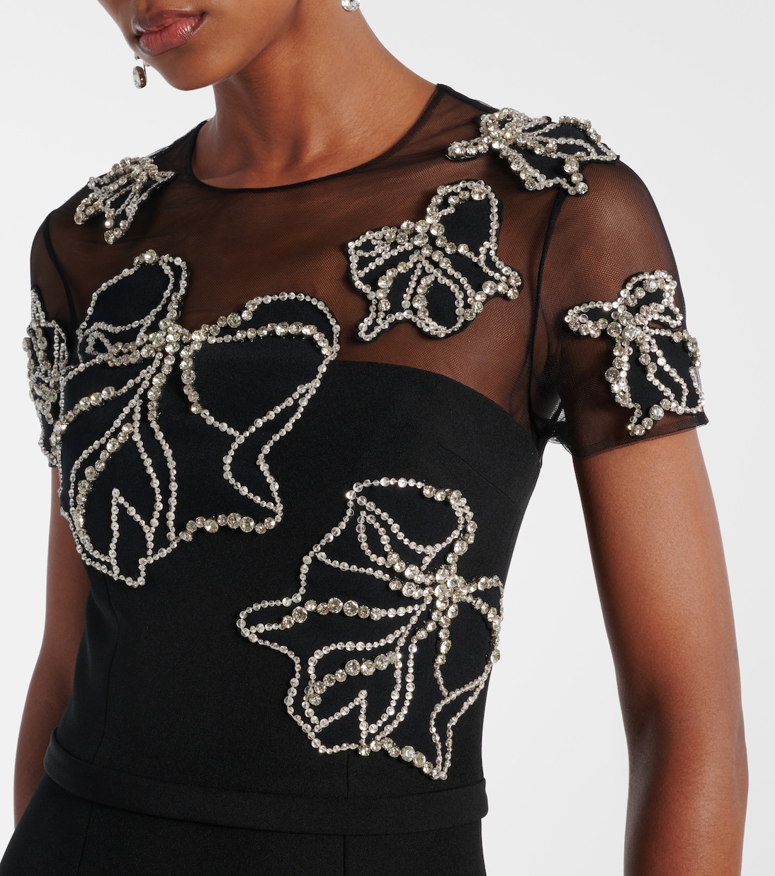 Embellished crêpe gown | Safiyaa