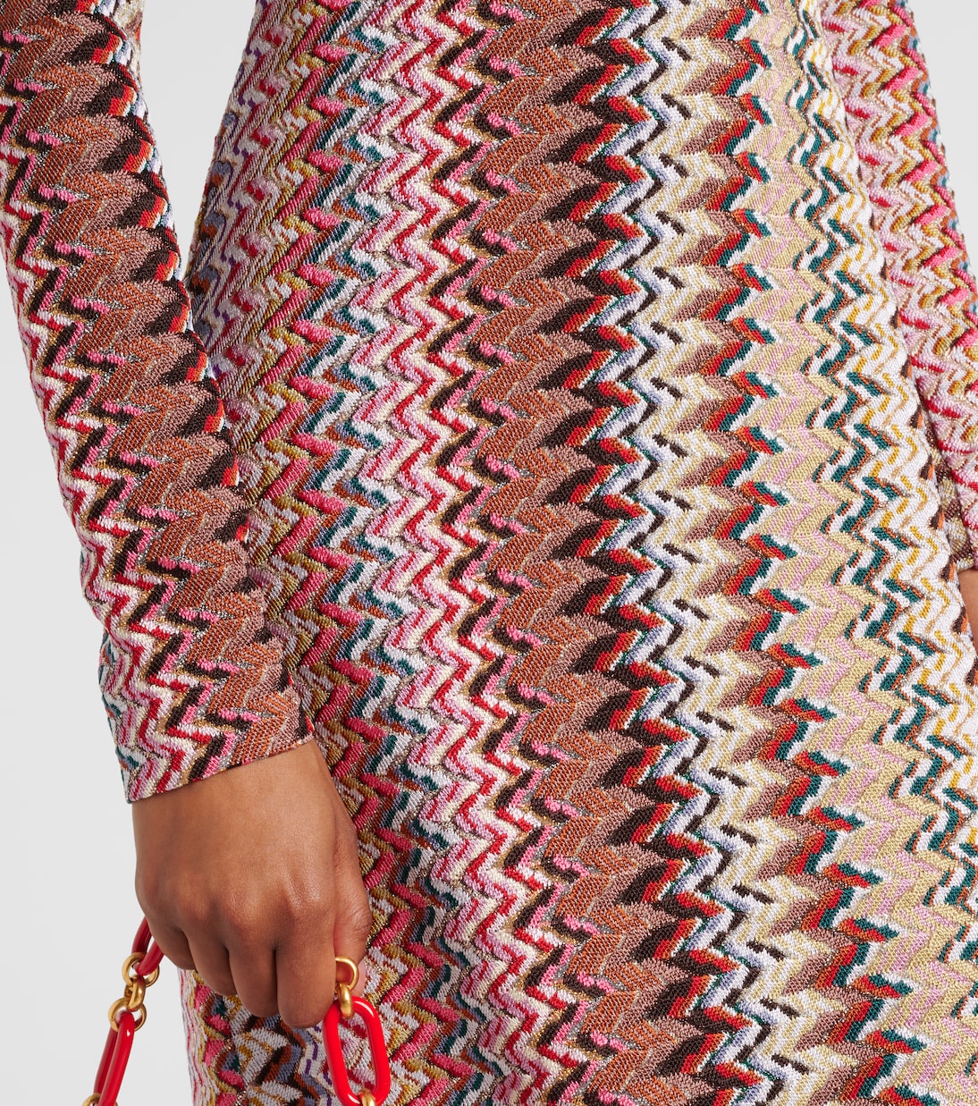 Robe longue Zigzag en lamé | Missoni