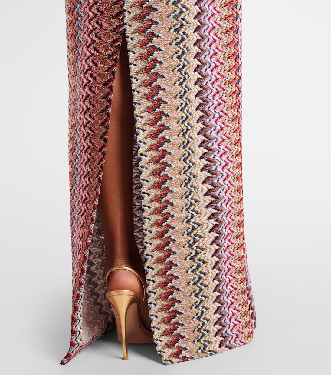 Robe longue Zigzag en lamé | Missoni