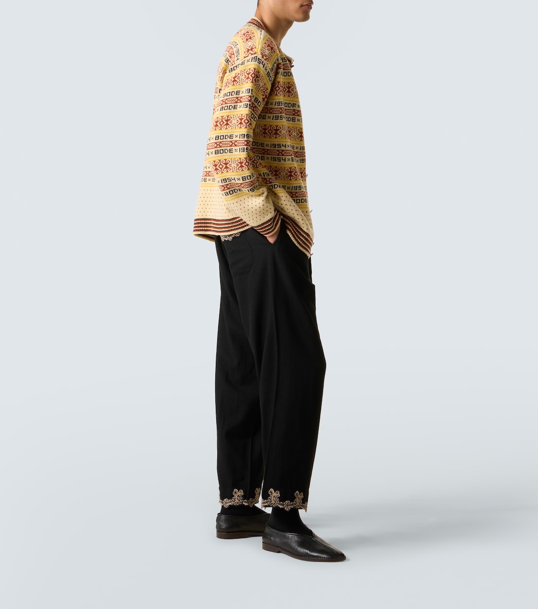 Cardigan Marzipan en jacquard de laine | Bode