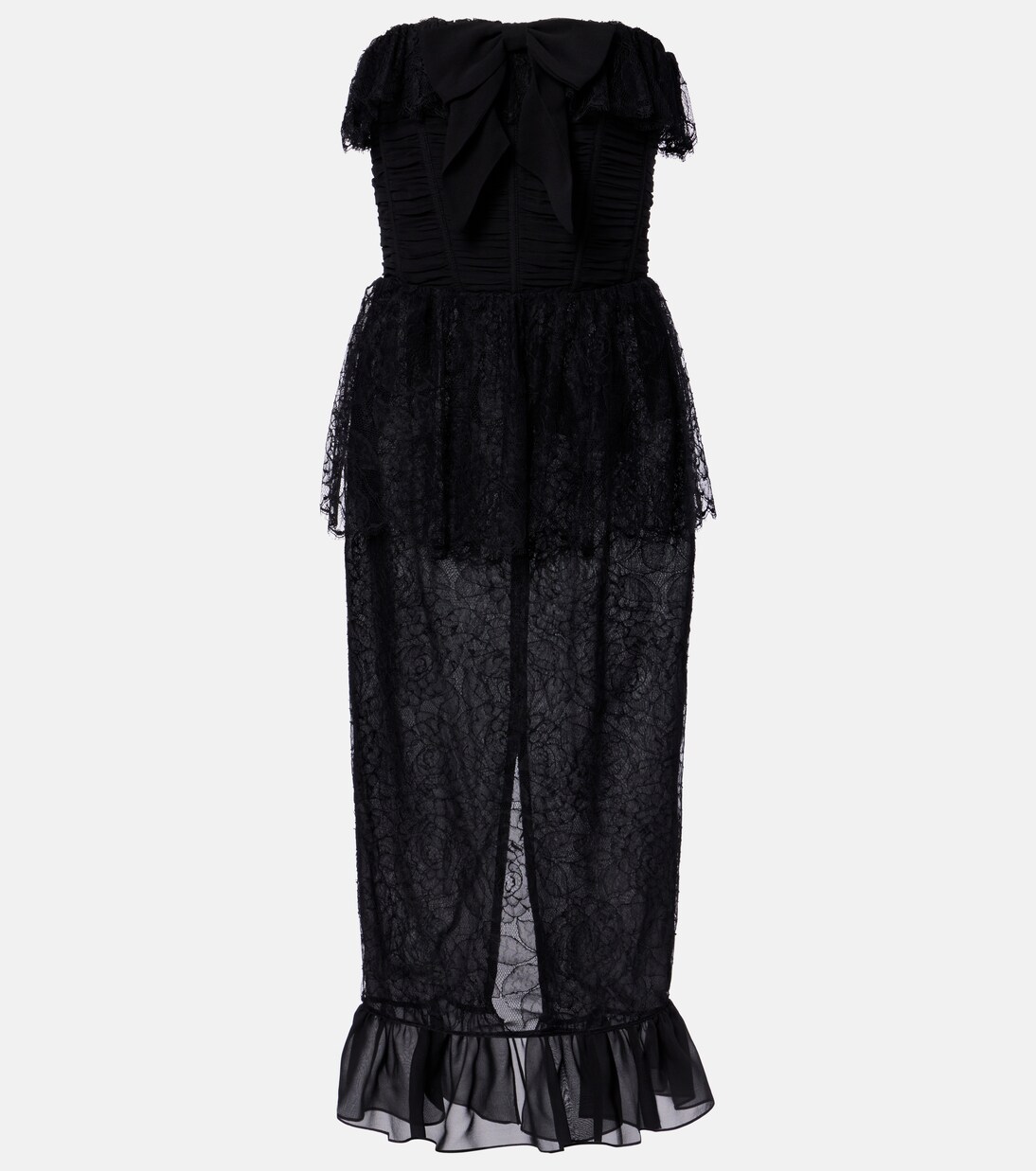 Lace and silk georgette bustier dress | Alessandra Rich