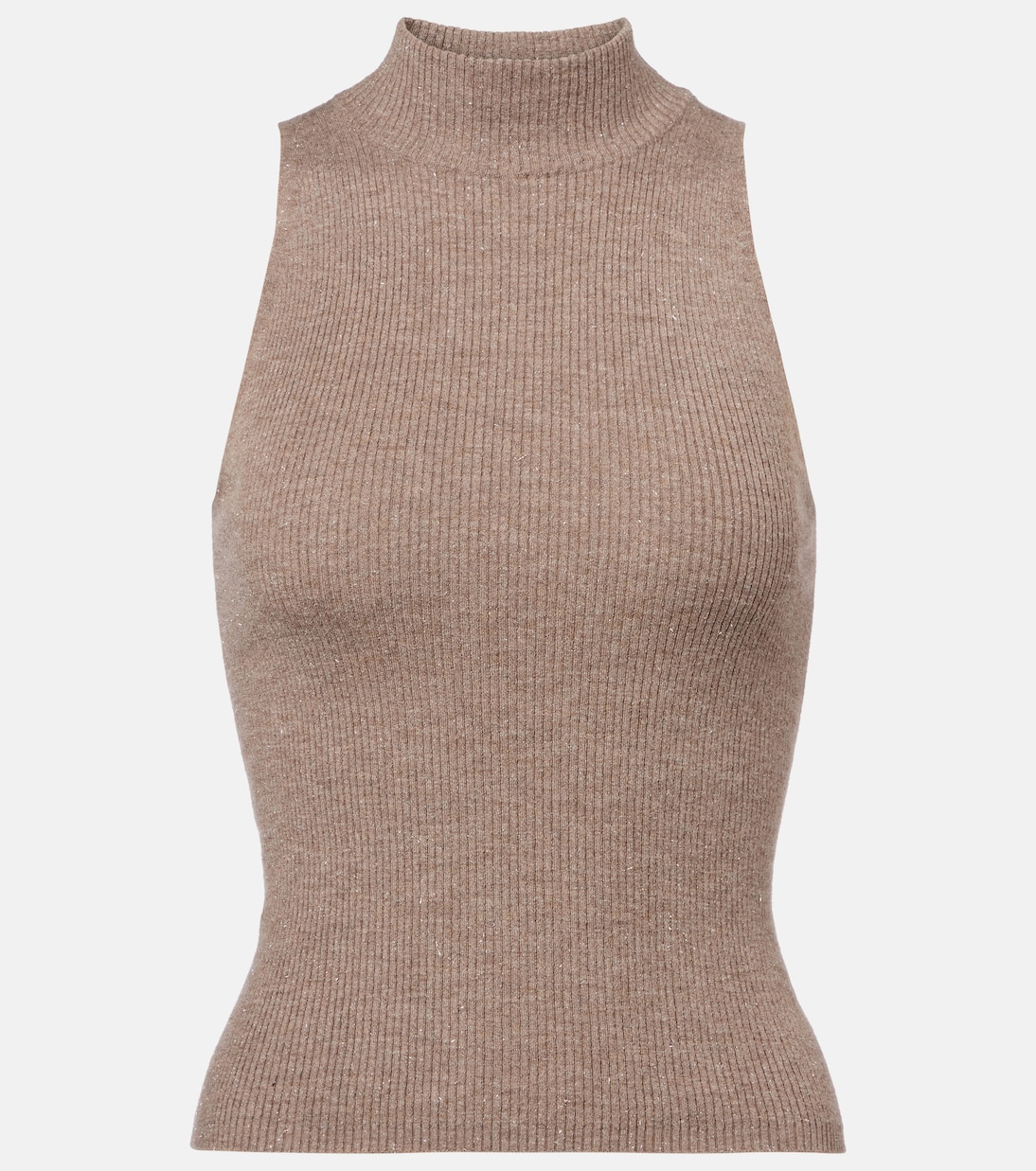 Ribbed-knit turtleneck top | Brunello Cucinelli