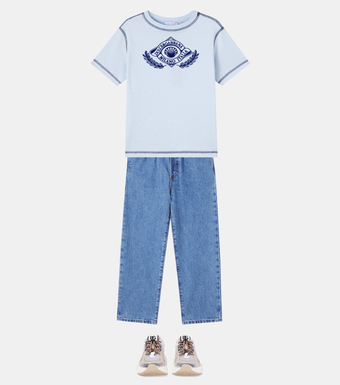 Printed cotton jersey T-shirt | Dolce&Gabbana Kids