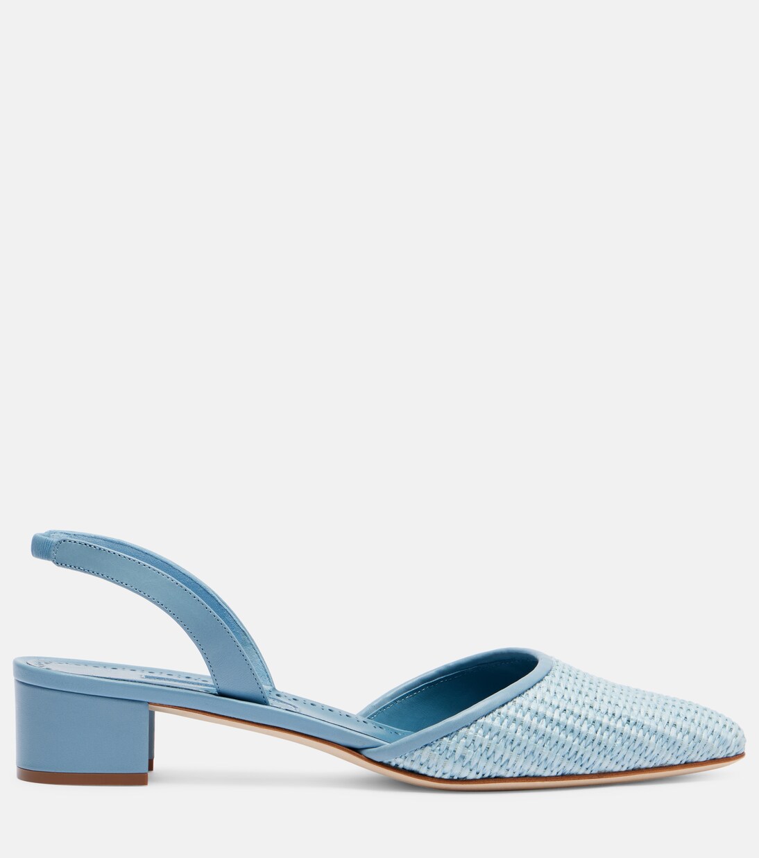 Slingback-Pumps Raffro aus Raffiabast | Manolo Blahnik