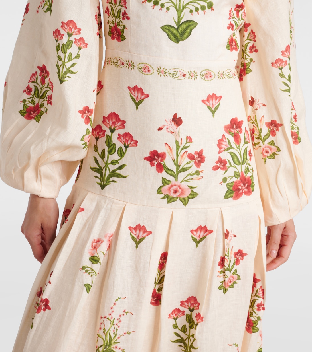 Senlis Canna off-shoulder linen maxi dress | Agua by Agua Bendita