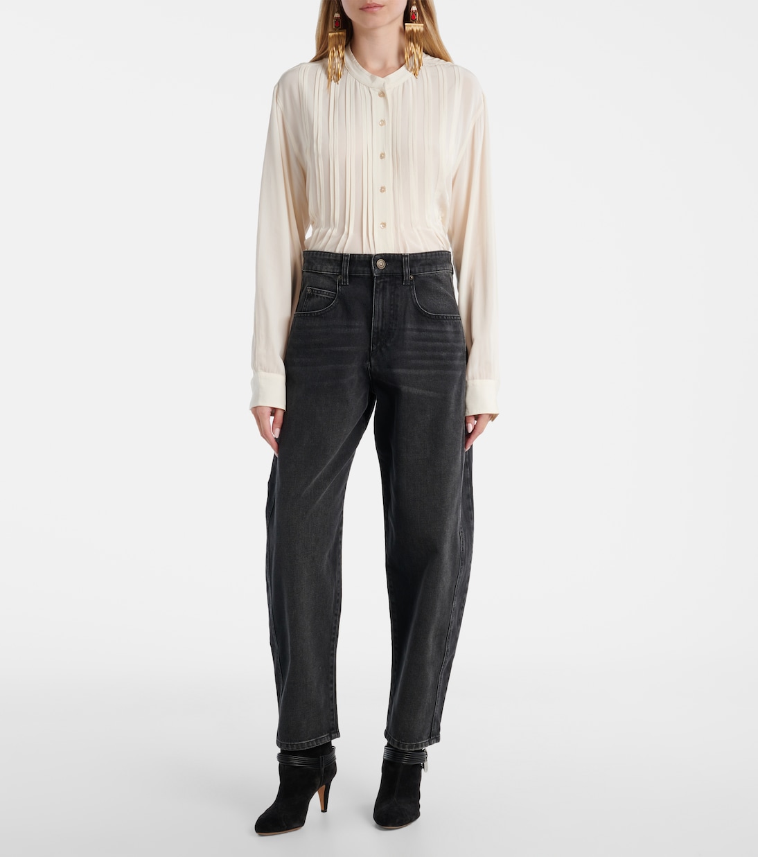 Oriane mid-rise barrel-leg jeans | Isabel Marant