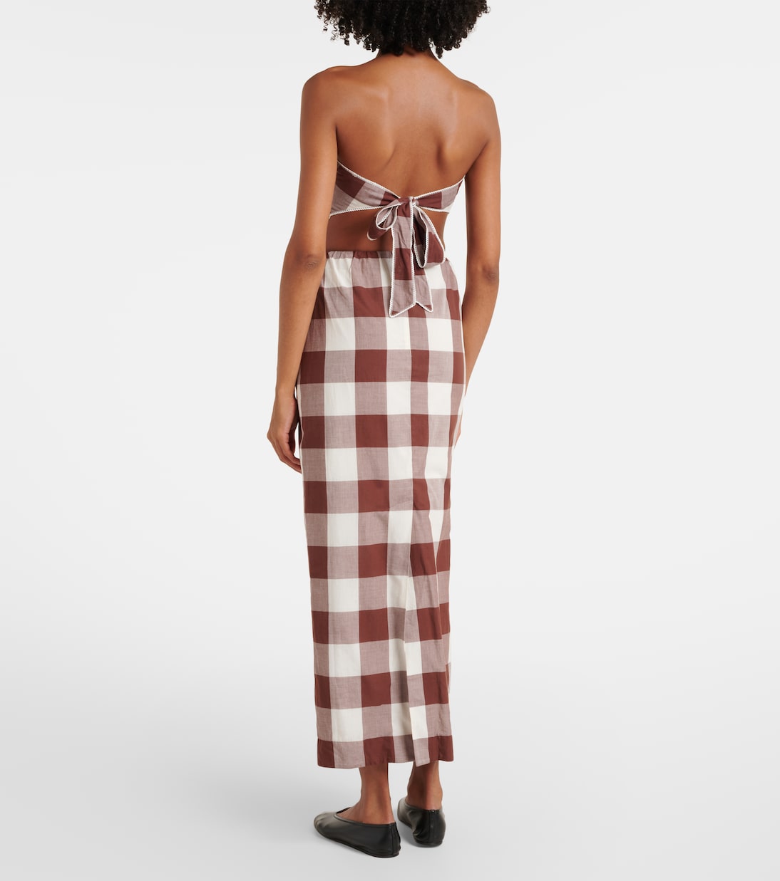 Top cropped Callie in cotone a quadretti | Posse