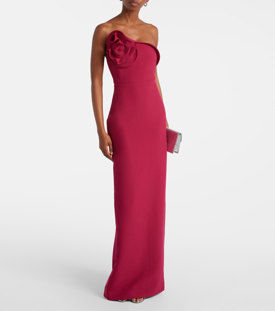 Abito lungo monospalla in crêpe | Roland Mouret