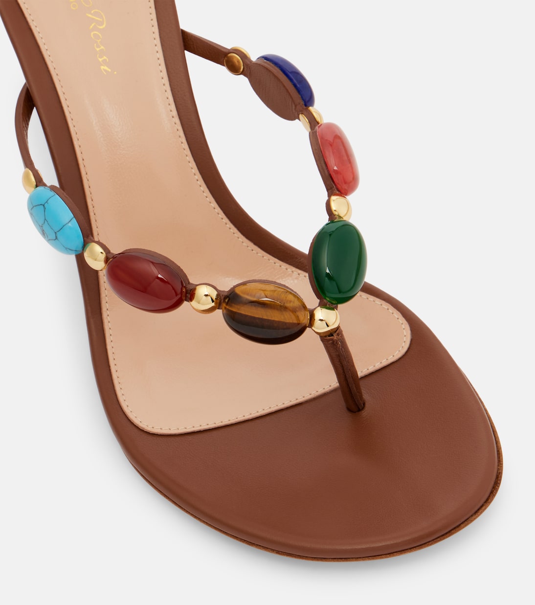 Embellished leather thong sandals | Gianvito Rossi