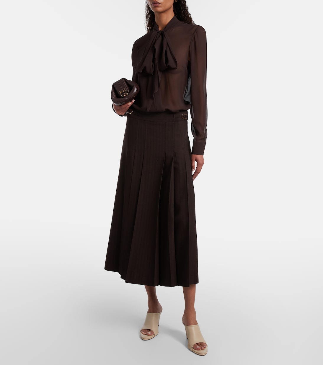 Strap Stretch 75 leather wedge mules | Christen