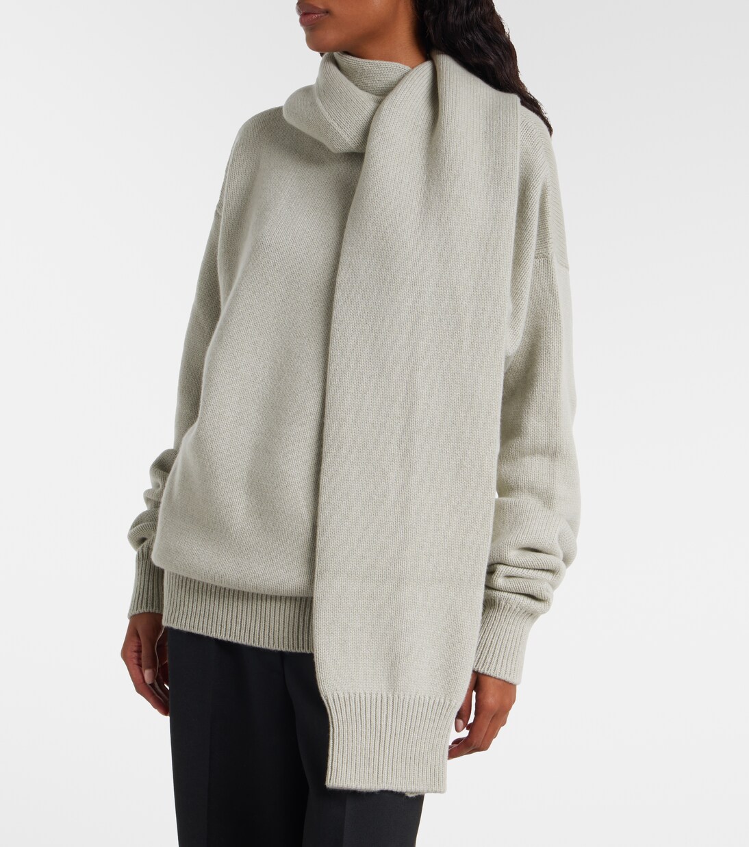 Scarf-detail cashmere sweater | Calvin Klein Collection