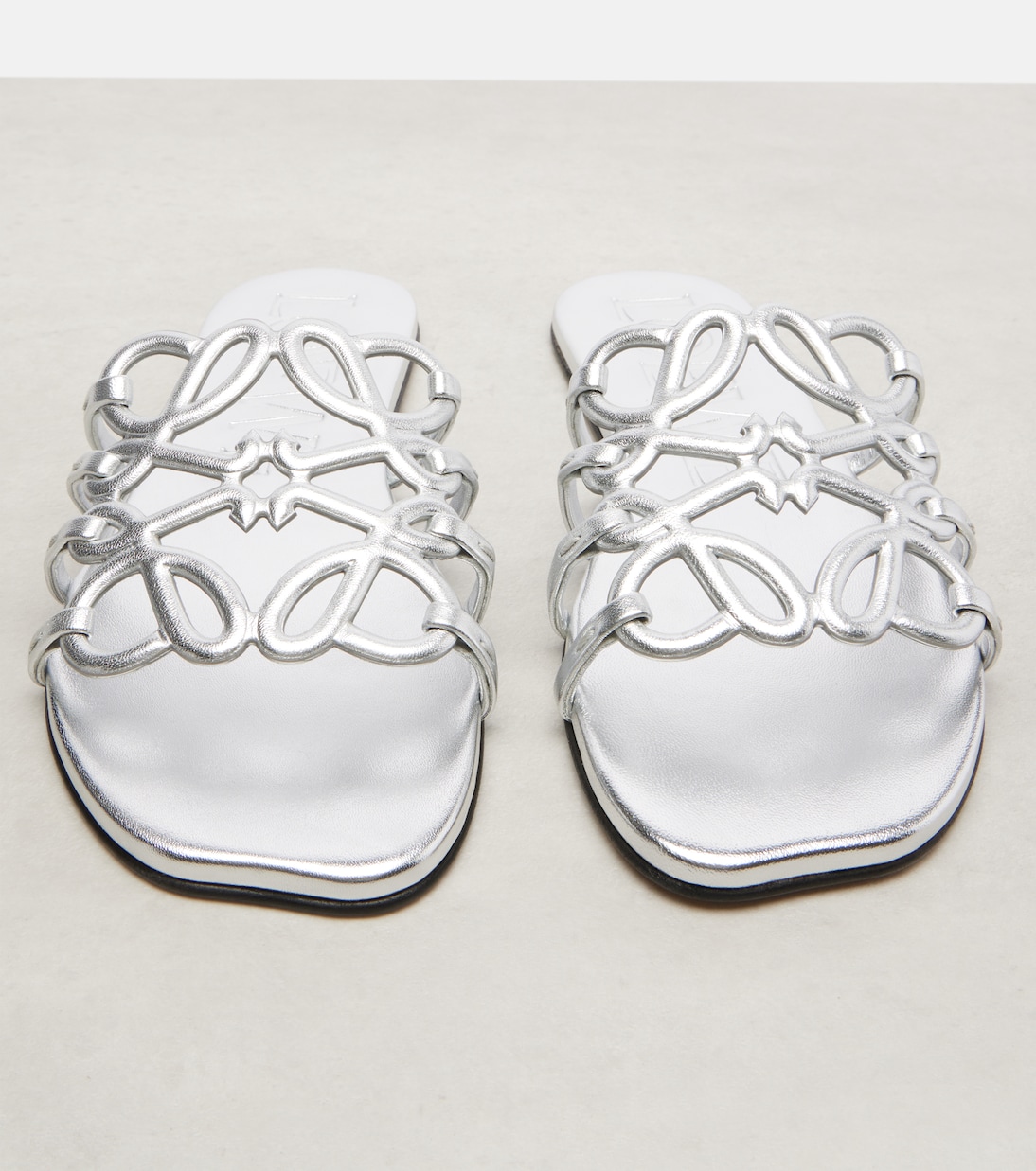 Petal Anagram leather slides | Loewe