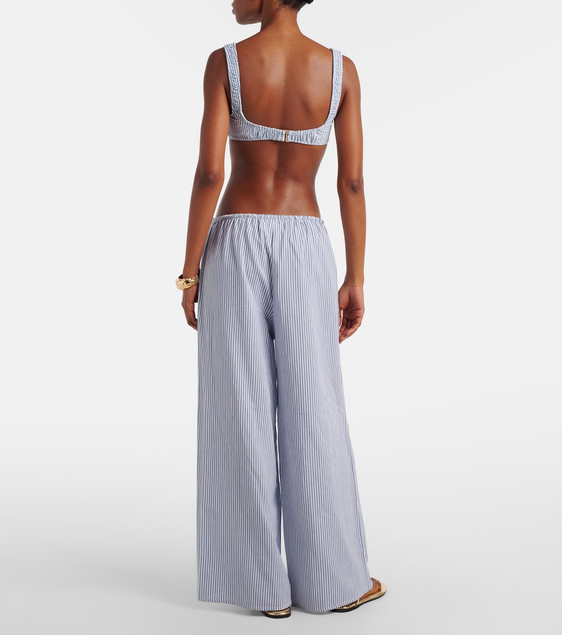 Striped cotton wide-leg pants | Montce