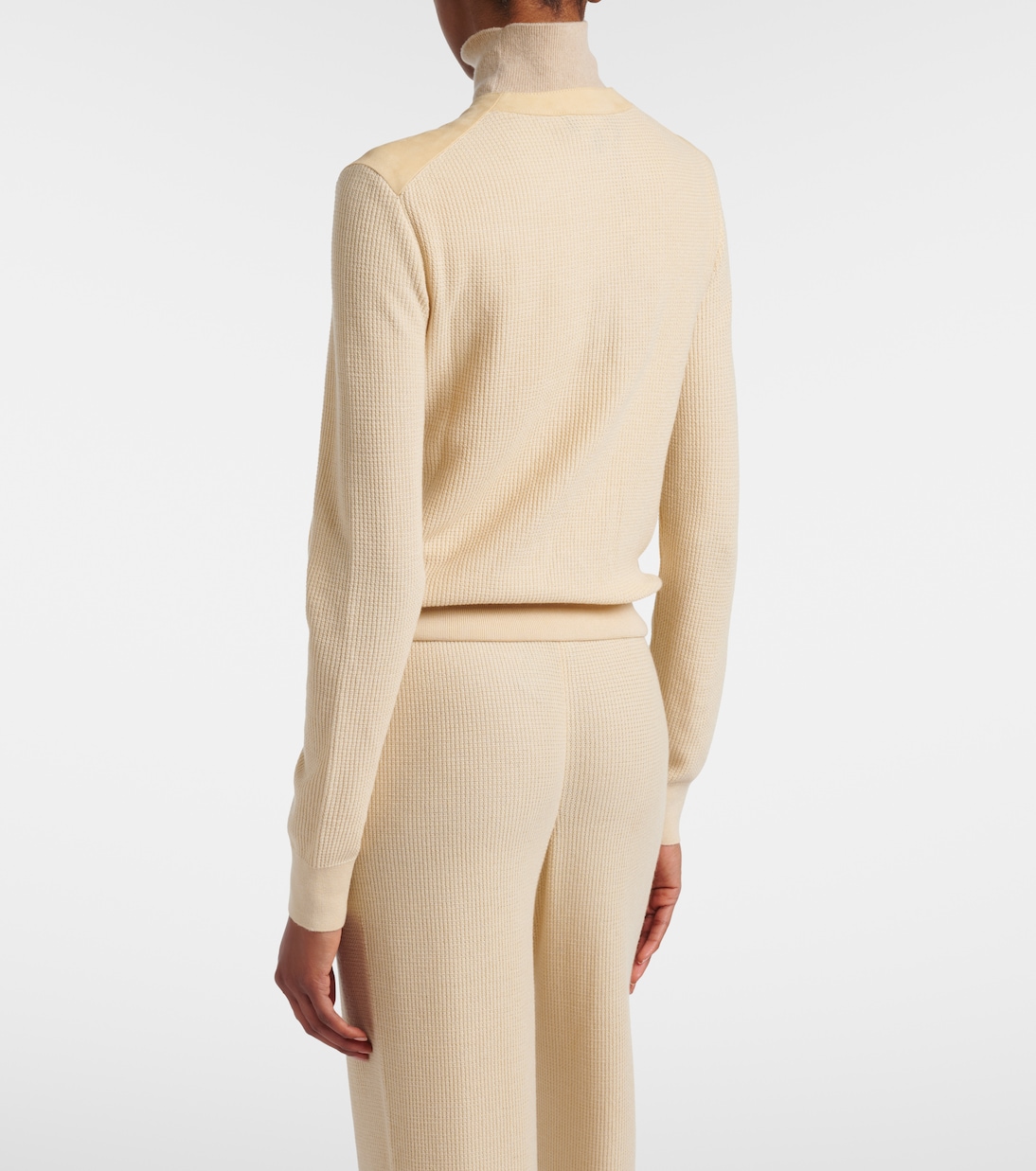 Acacia suede-trimmed cashmere and silk cardigan | Loro Piana