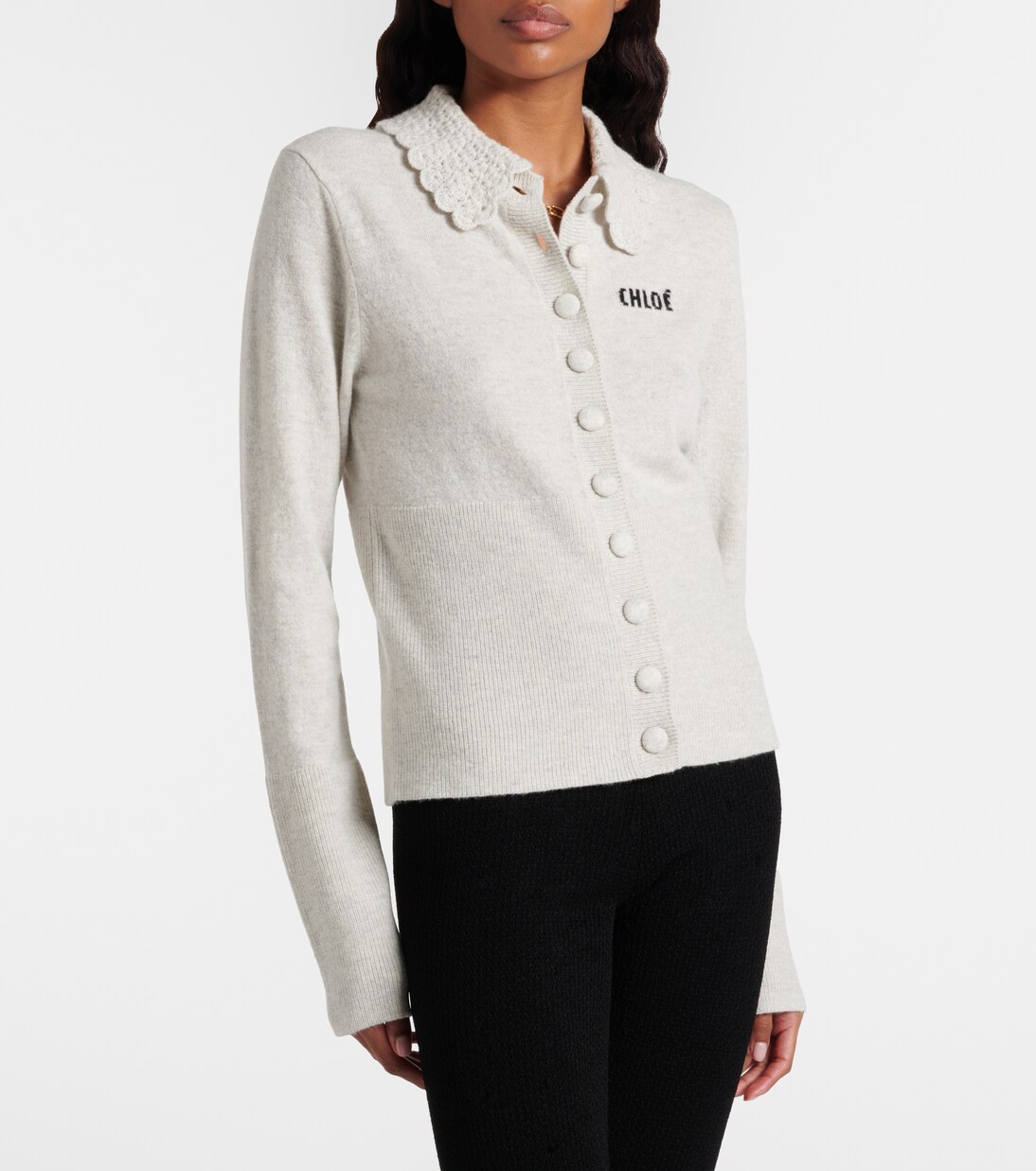 Logo wool cardigan | Chloé