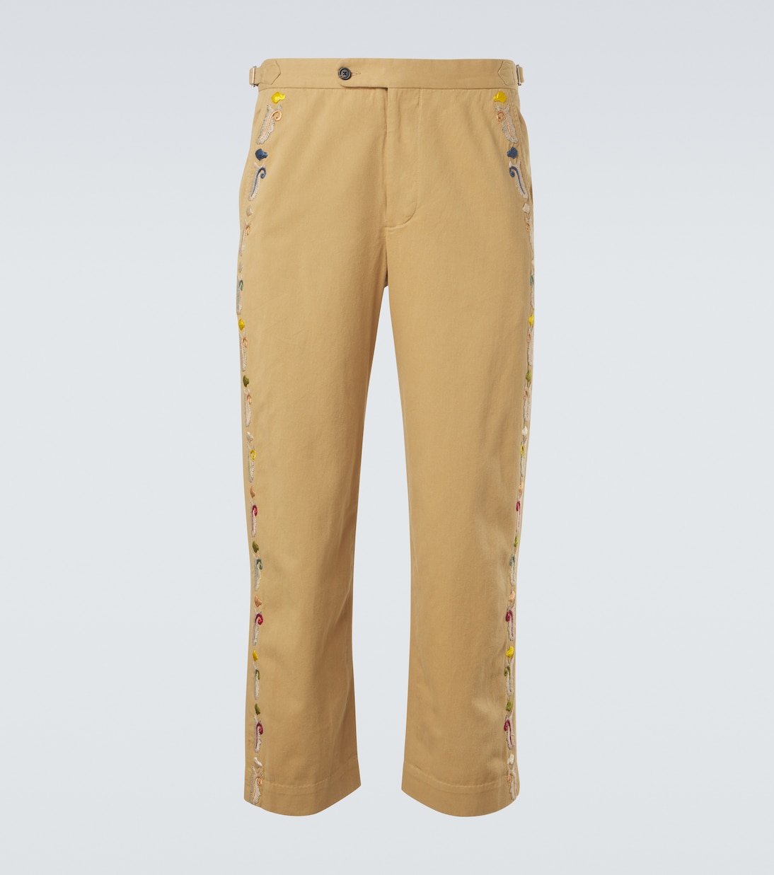 Feather Runner cotton straight pants | Bode