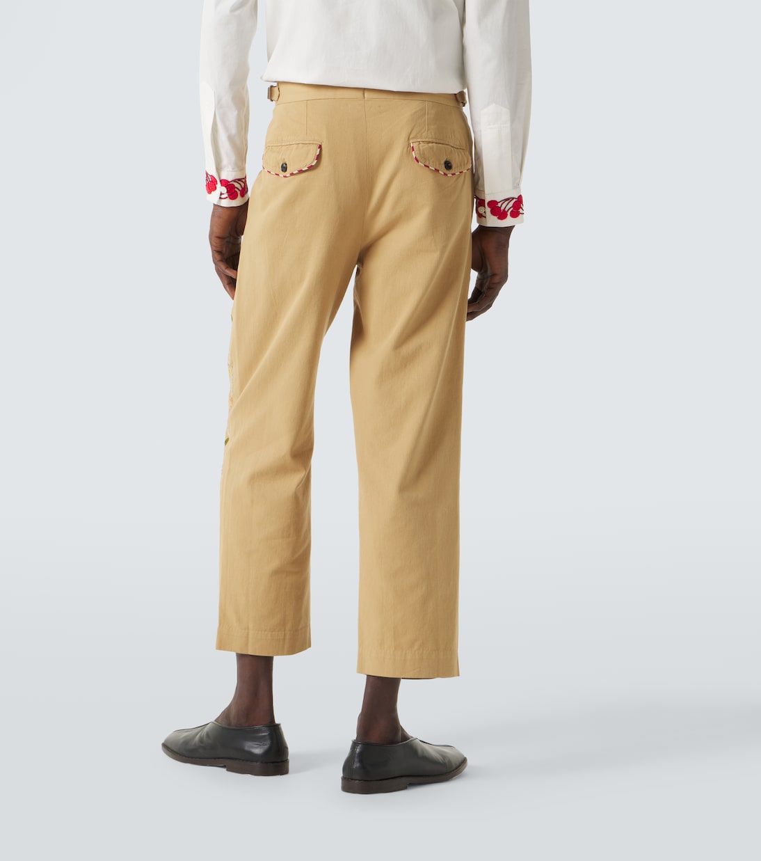 Feather Runner cotton straight pants | Bode