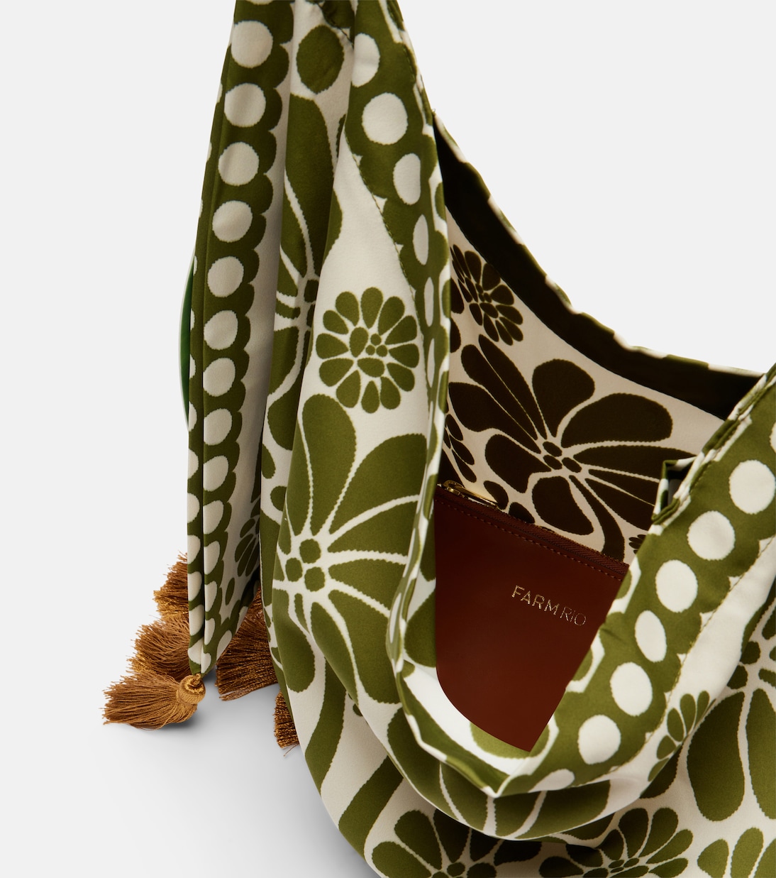 Scarf Small fringed jacquard tote bag | Farm Rio