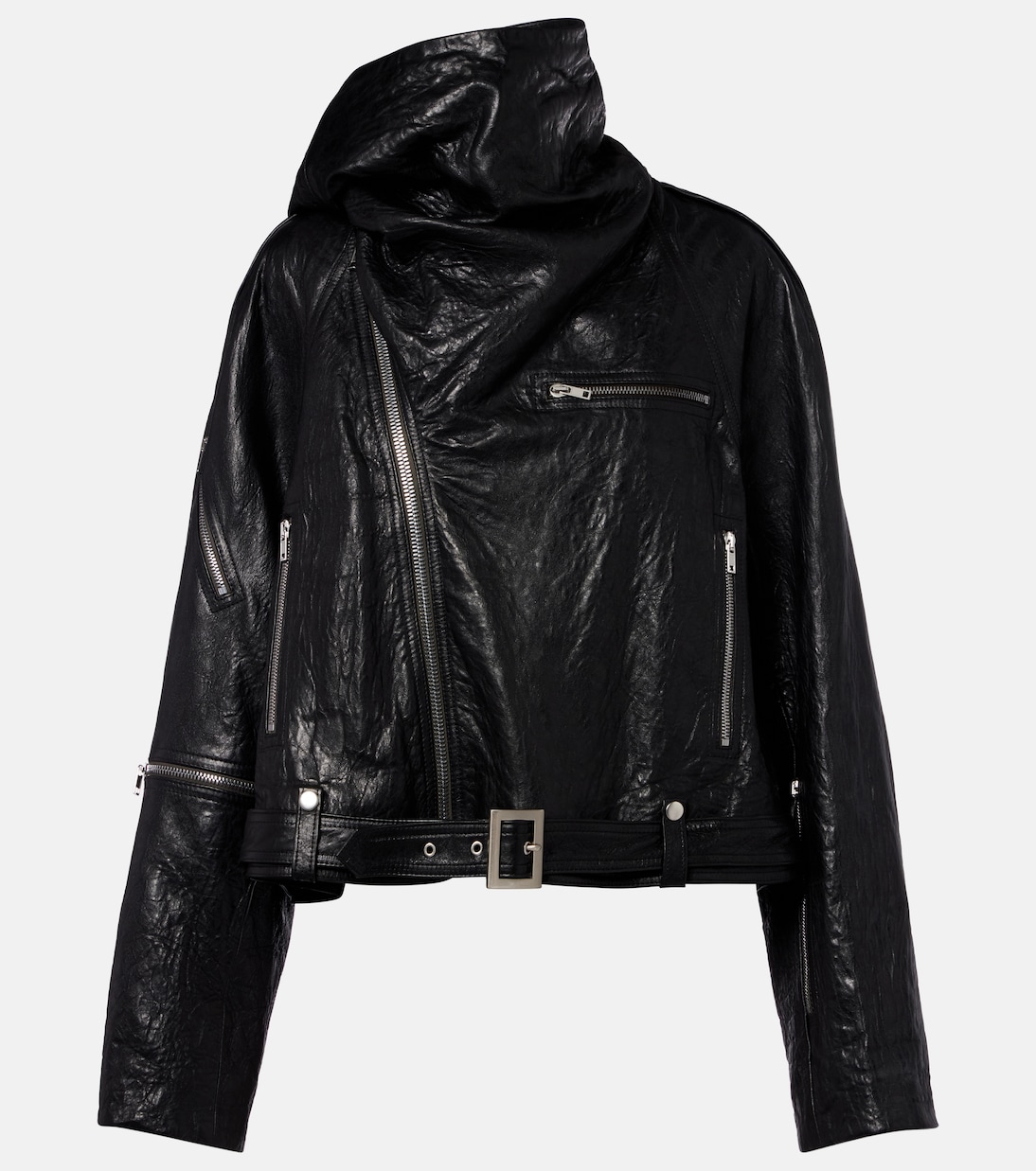 Bikerjacke Scarf Light aus Leder | Rick Owens
