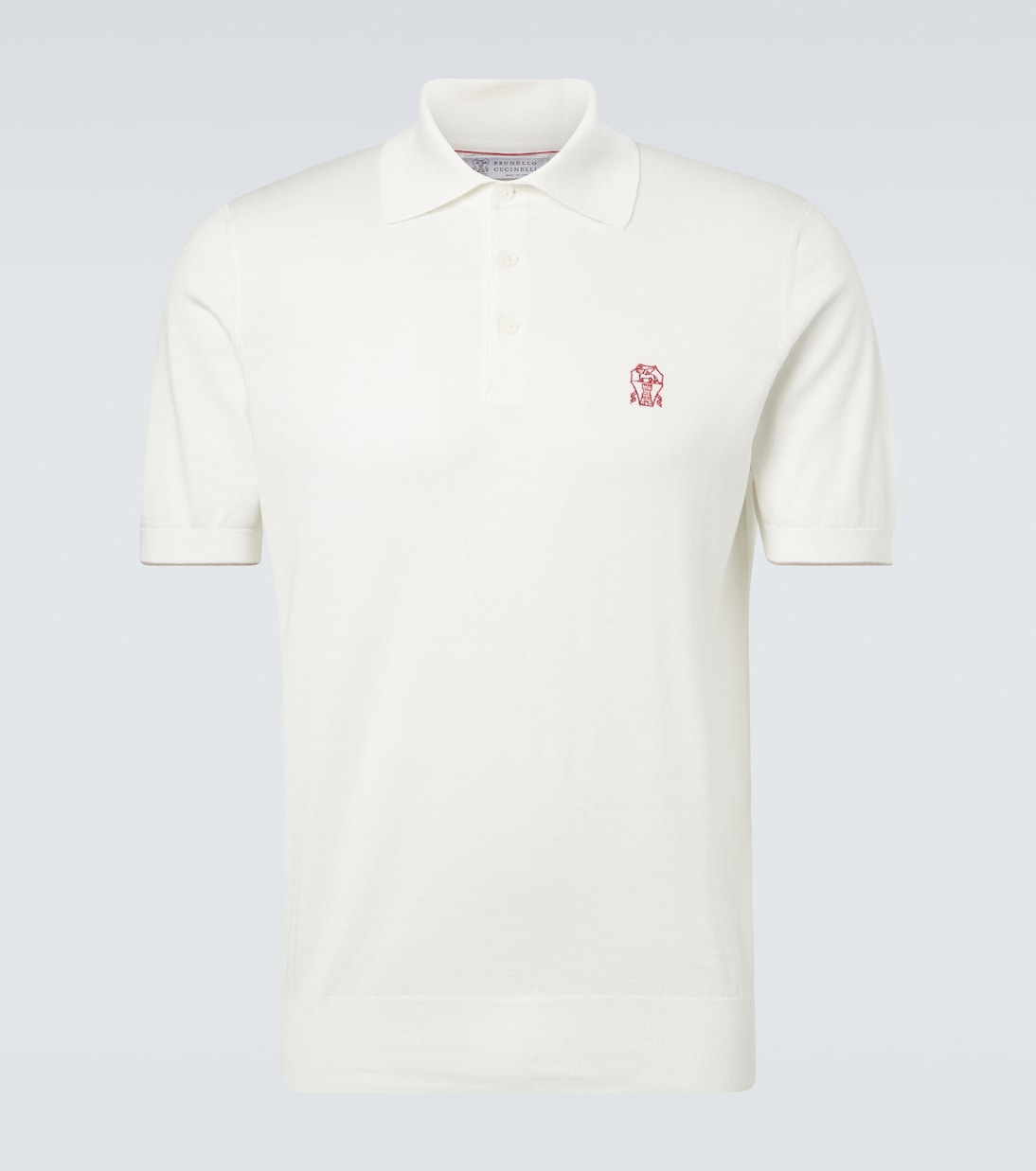 Polo brodé en coton | Brunello Cucinelli