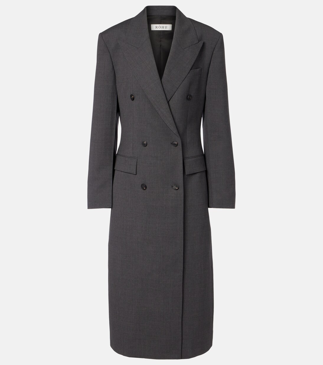 Double-breasted virgin wool coat | Róhe