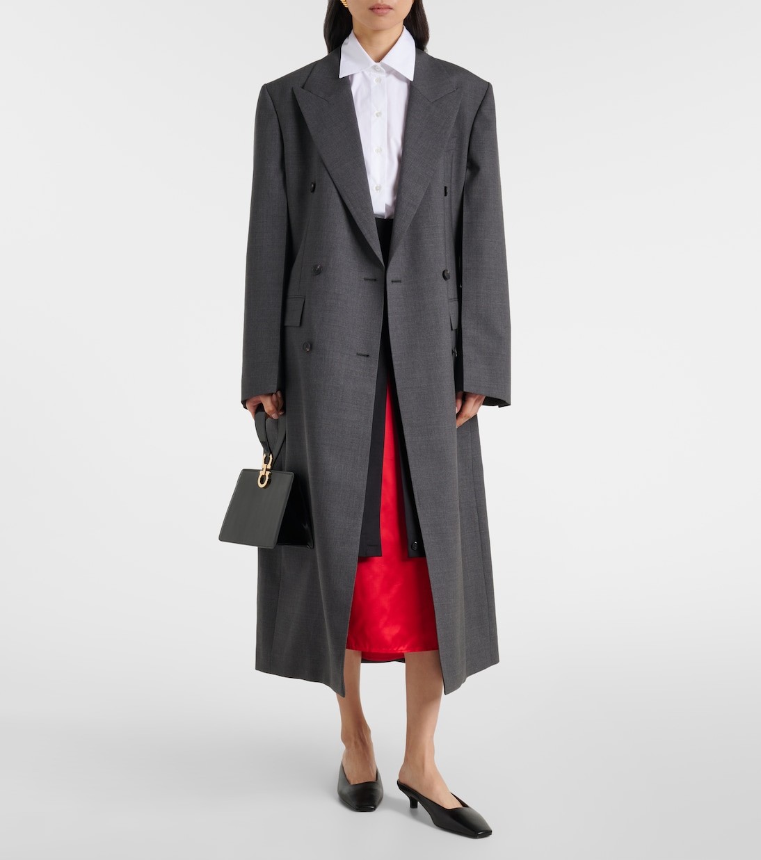 Double-breasted virgin wool coat | Róhe