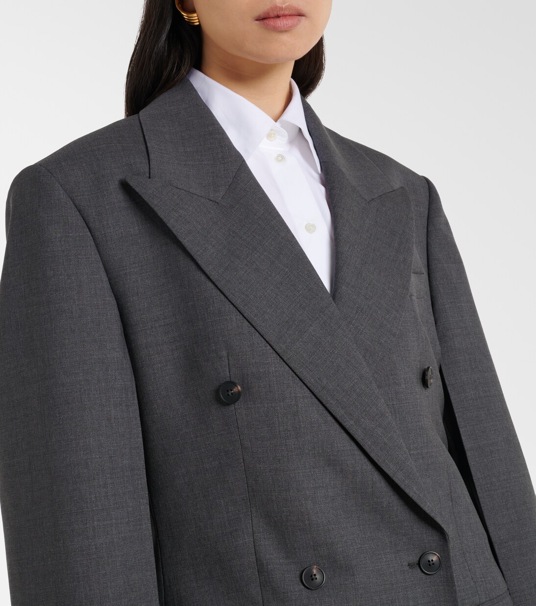 Double-breasted virgin wool coat | Róhe