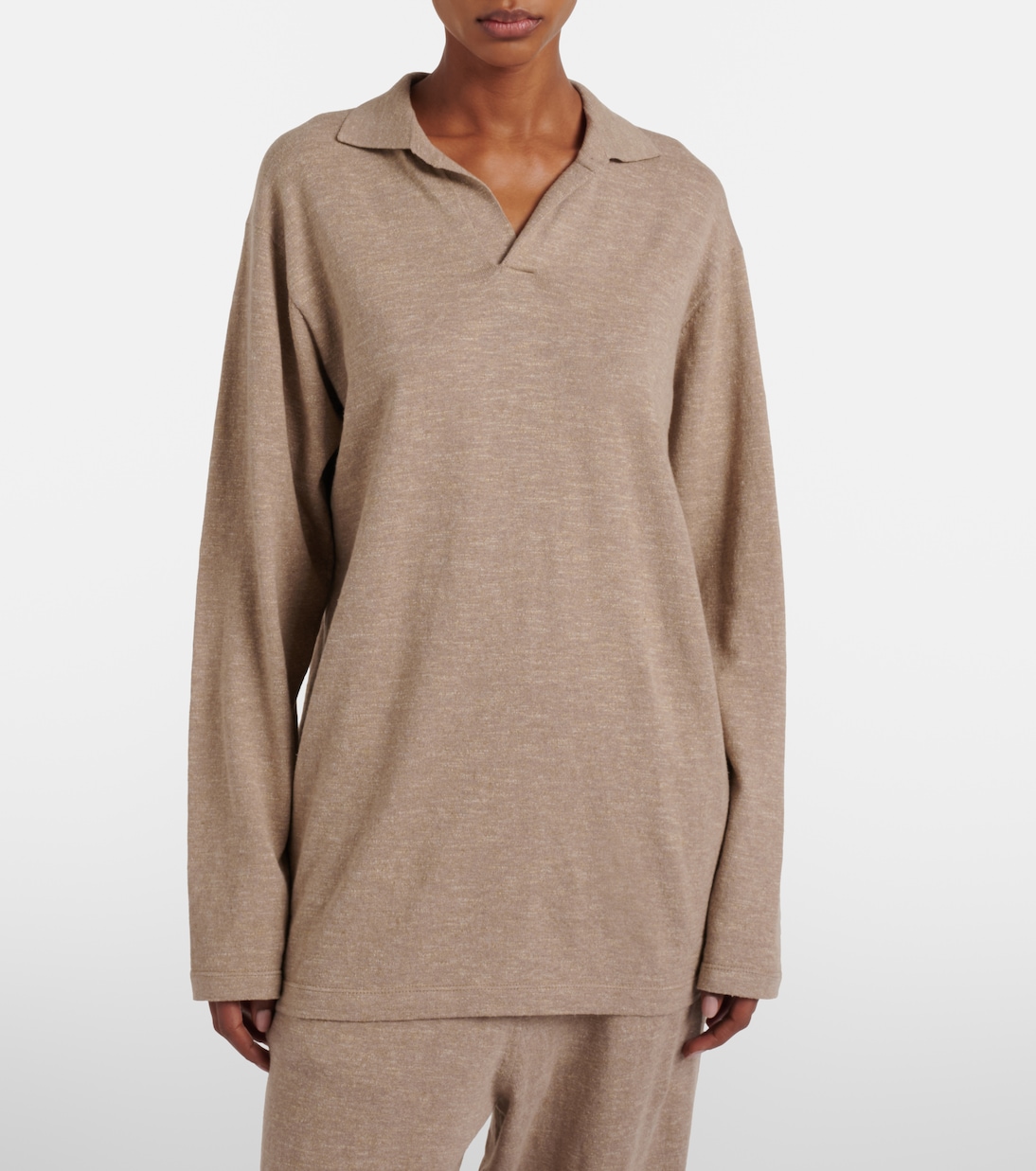 Polopullover Niosa aus Baumwolle und Leinen | The Row