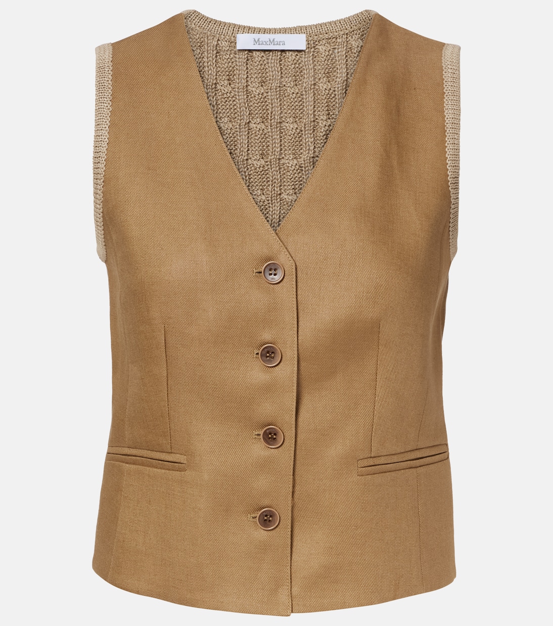 Calibri cable-knit linen vest | Max Mara