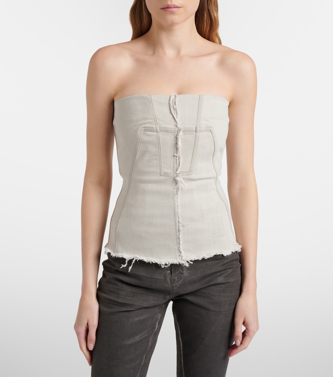 Strapless denim top | Rick Owens