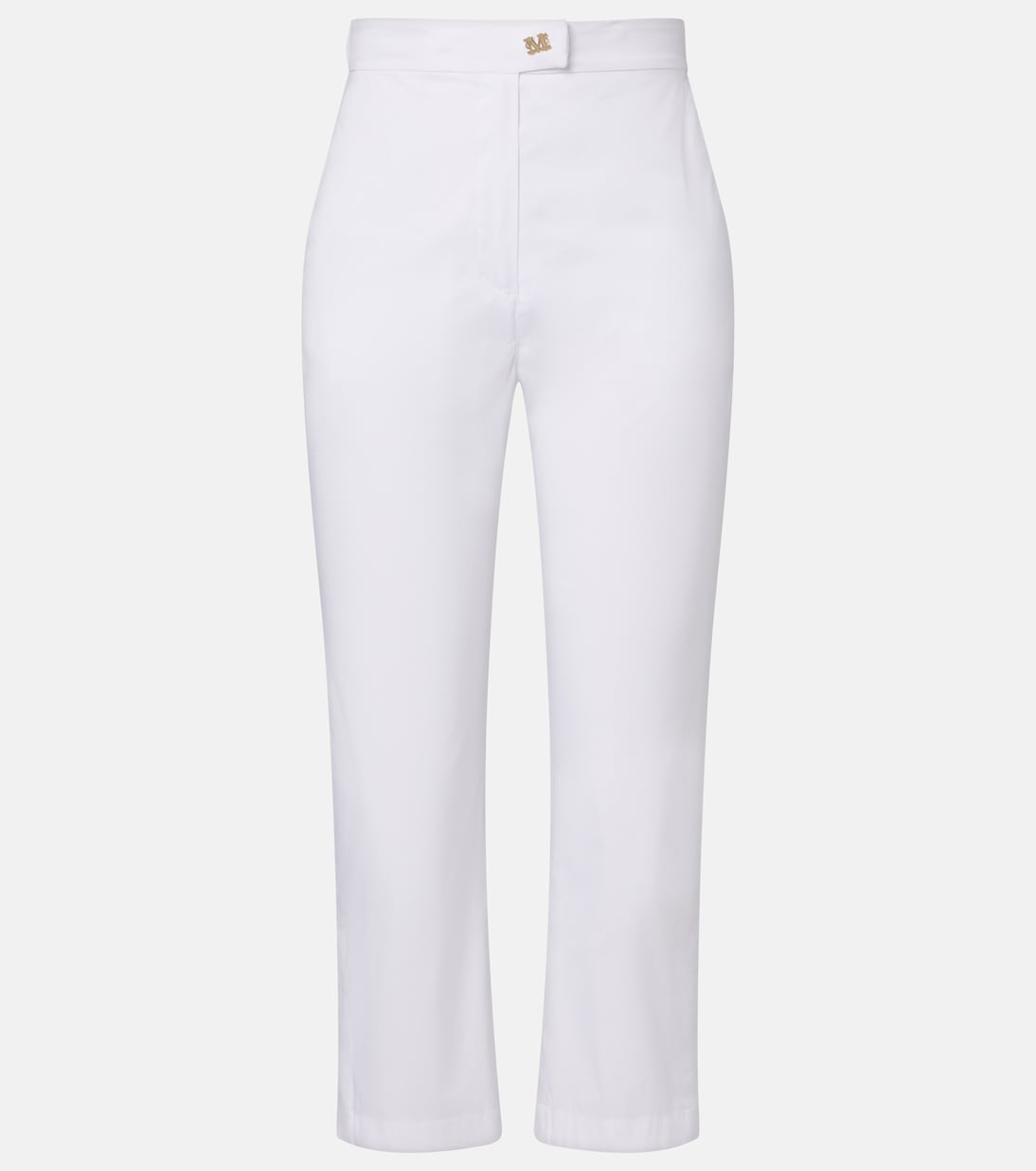 Curve cotton-blend cropped straight pants | Max Mara