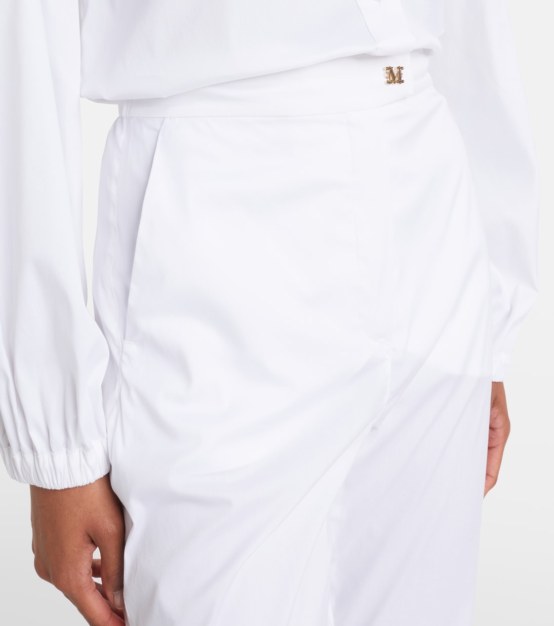 Curve cotton-blend cropped straight pants | Max Mara