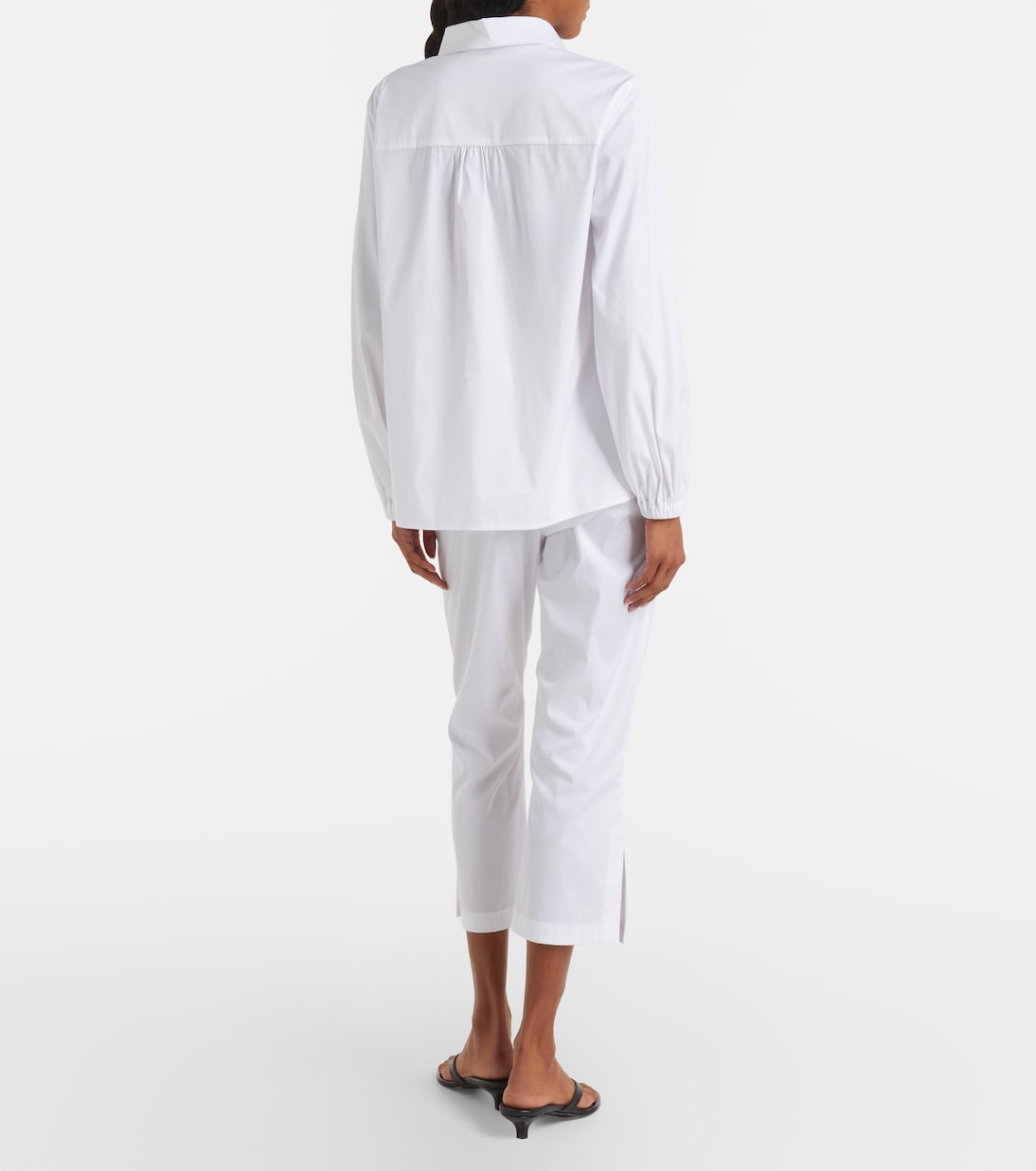 Curve cotton-blend cropped straight pants | Max Mara