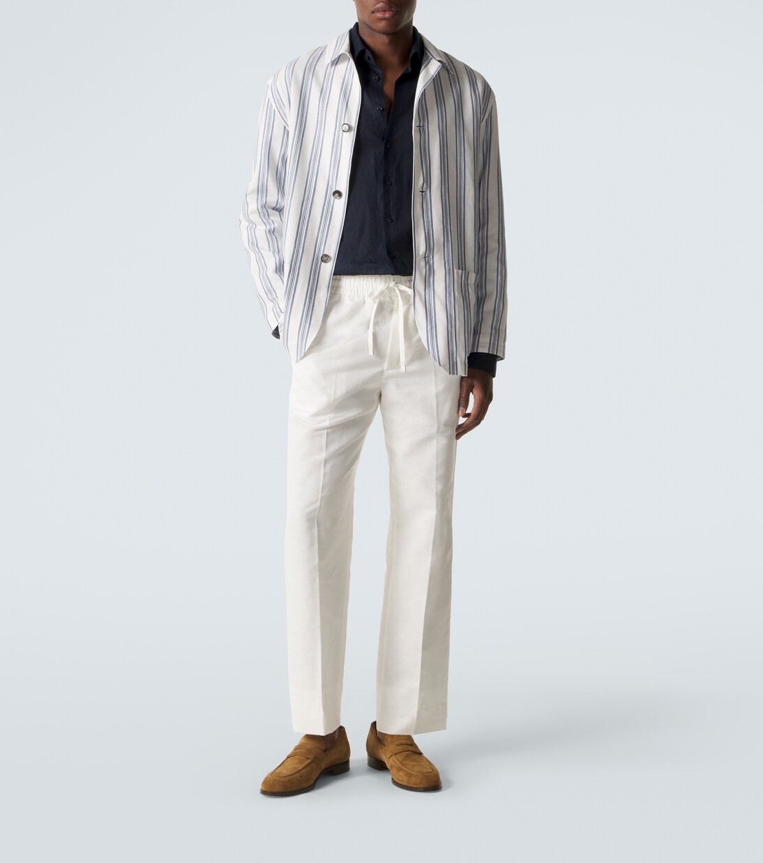 Linen and cotton straight pants | Brioni