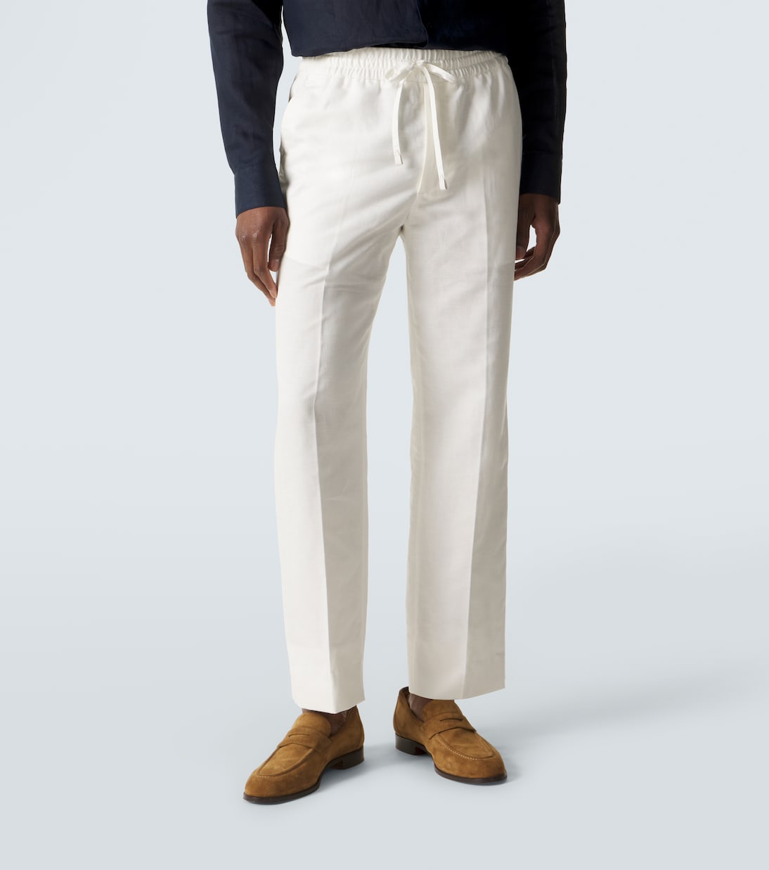 Linen and cotton straight pants | Brioni