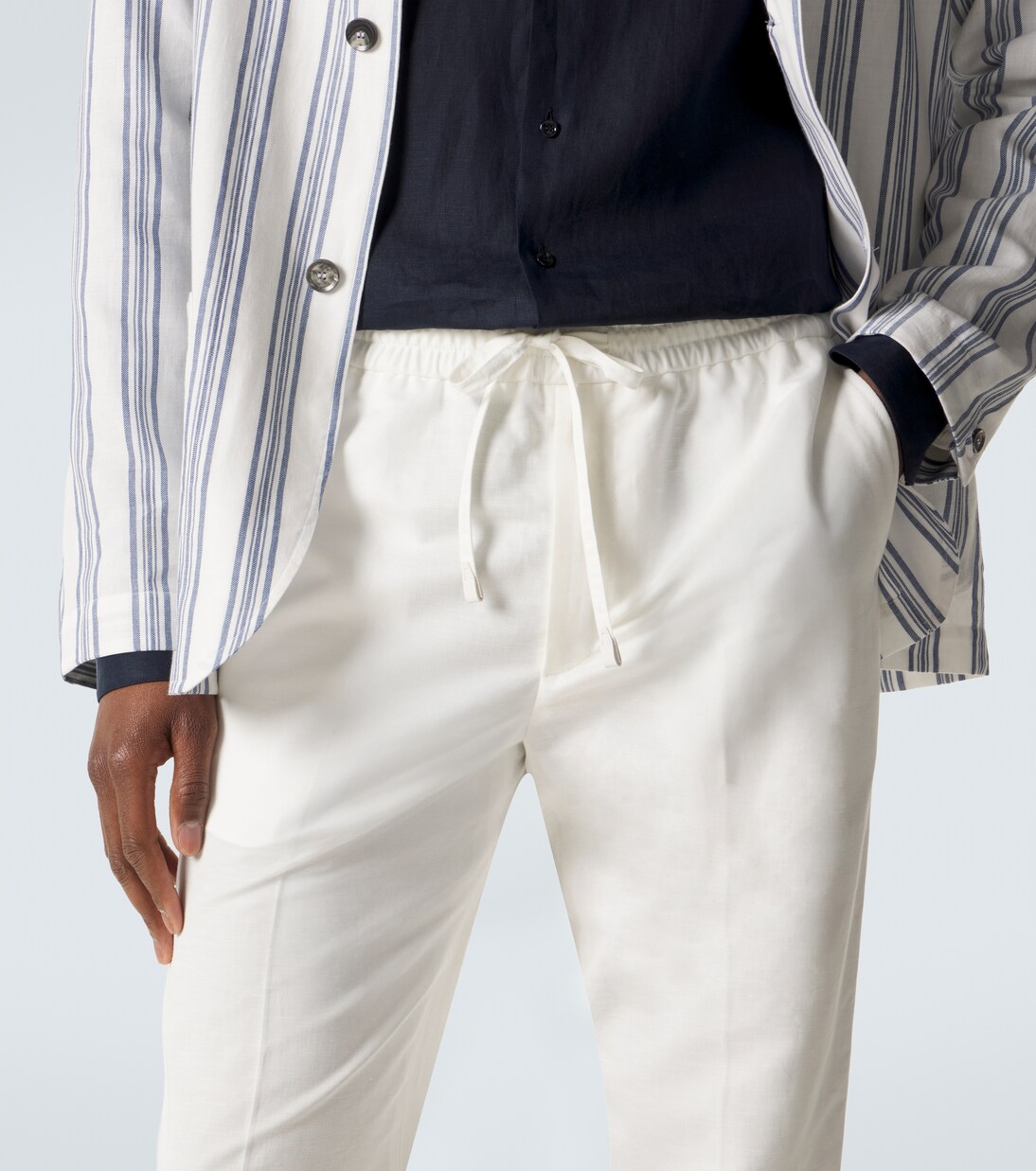 Linen and cotton straight pants | Brioni