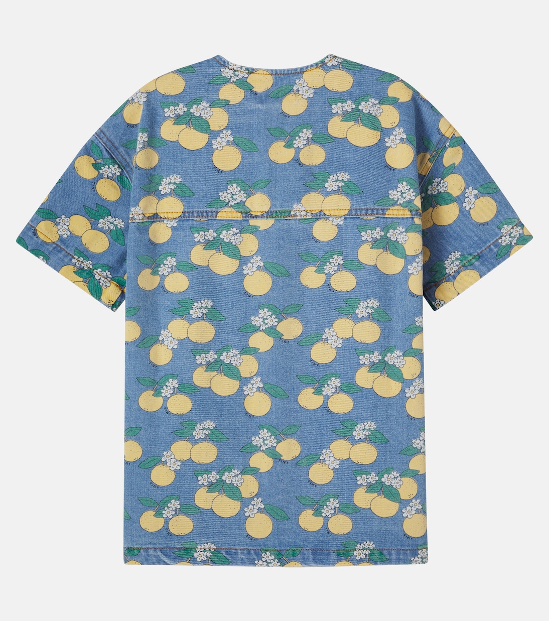 Oranges denim shirt dress | Tinycottons