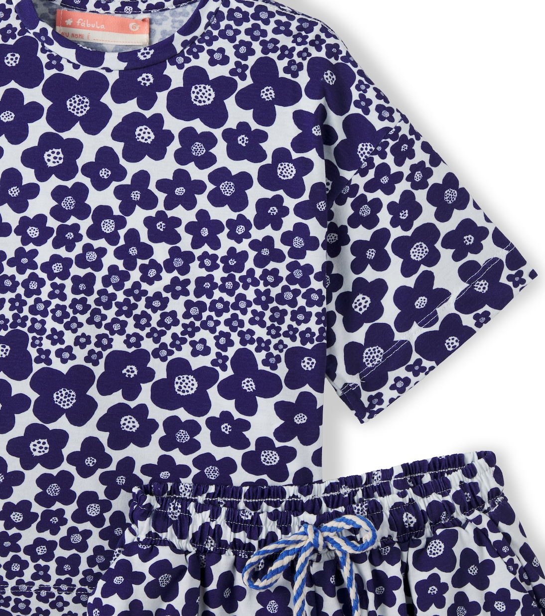Flor Bela cotton T-shirt and shorts set | Fábula