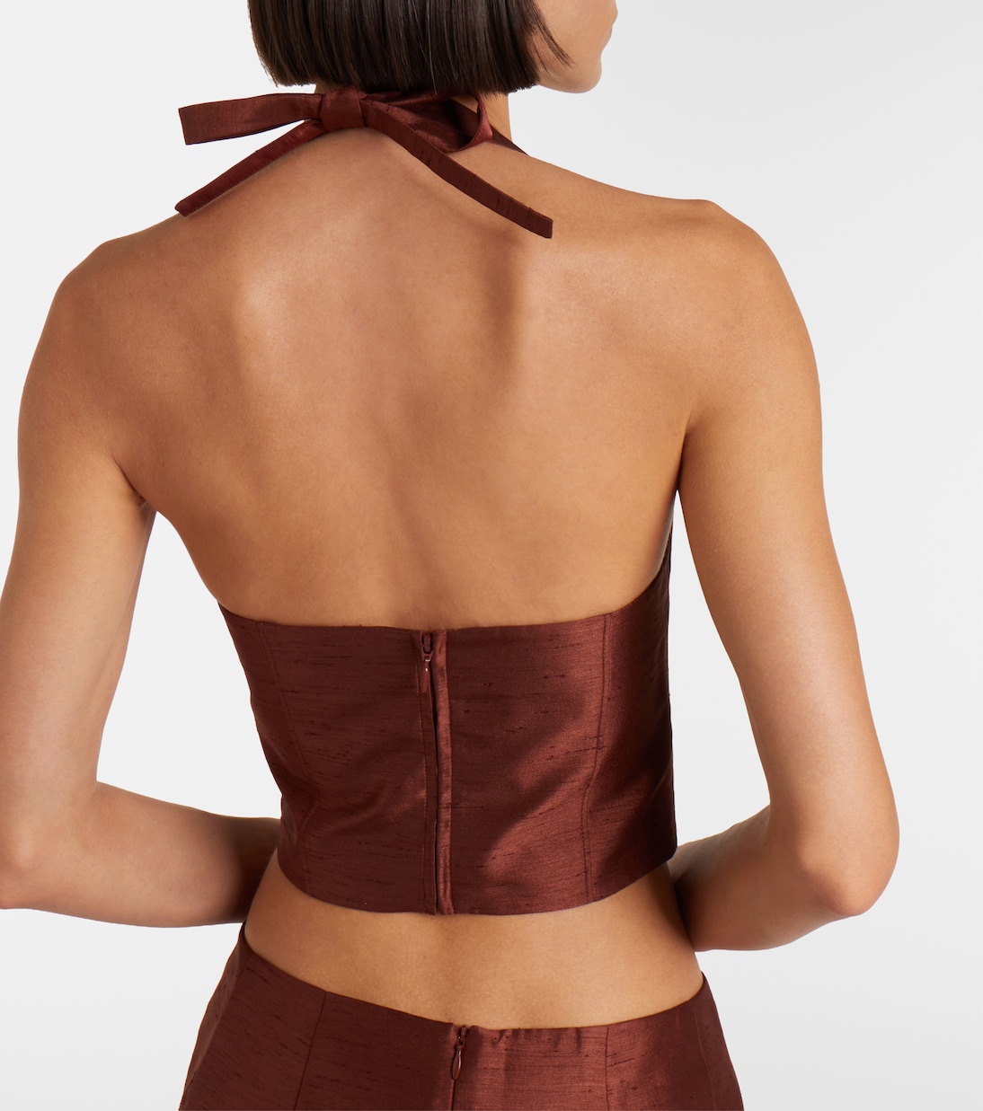 Embellished halterneck crop top | Shushu/Tong