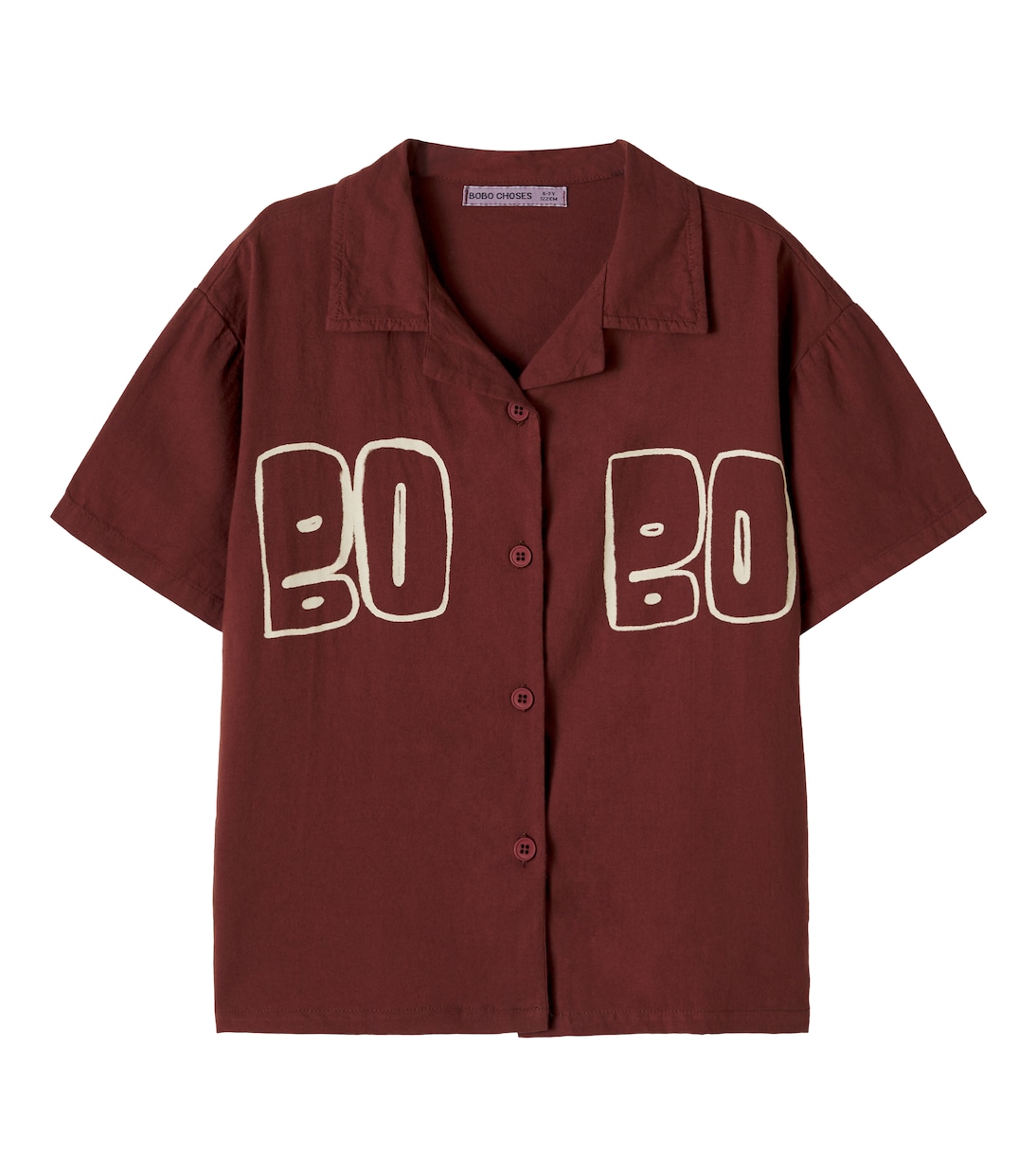Chemise de bowling en coton à logo | Bobo Choses